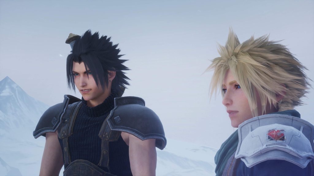 Zack dan Cloud di gim Final Fantasy VII Crisis Core Reunion