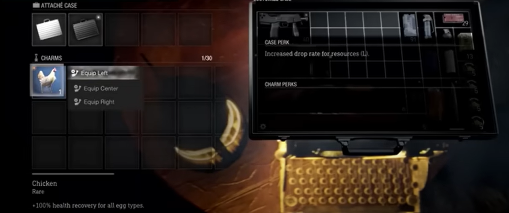 Attaché case dan gantungan kunci di Resident Evil 4 Remake